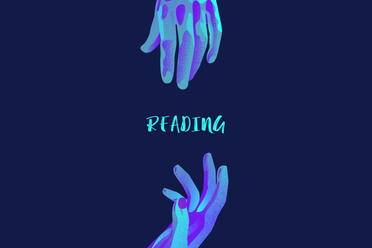 Two hands showing support for reading