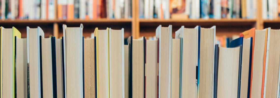 Books on a shelf